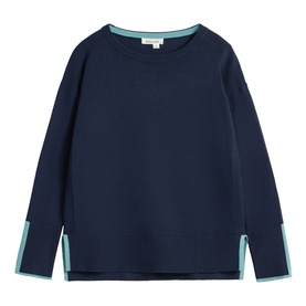 Olive Contrast Trim Sweater