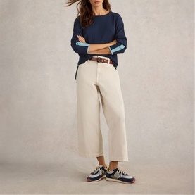 Olive Contrast Trim Sweater
