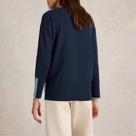 Olive Contrast Trim Sweater