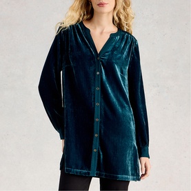 Olive Velvet Tunic