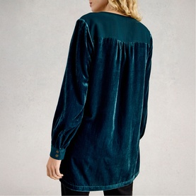 Olive Velvet Tunic