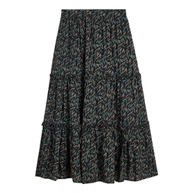 Remi Metallic Flared Skirt
