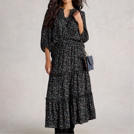 Remi Metallic Flared Skirt