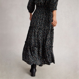 Remi Metallic Flared Skirt