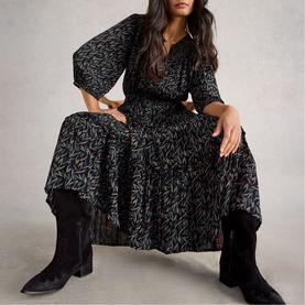 Remi Metallic Flared Skirt