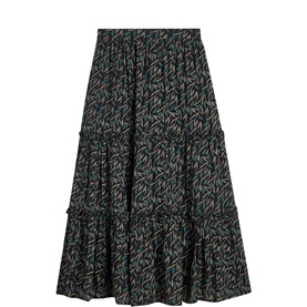 Remi Metallic Flared Skirt