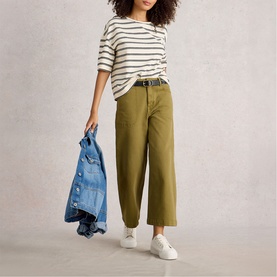 Tia Wide Leg Cropped Jeans