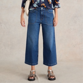 Tia Cropped Wide Leg Jeans