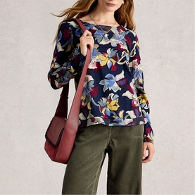 Weaver Floral Long-Sleeved Top