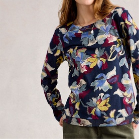 Weaver Floral Long-Sleeved Top