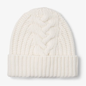 Yuki Cable Knit Logo Beanie