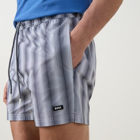 Flounder Stripe Logo Swim Shorts
