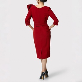 Isadora Garnet Red Embellished Dress