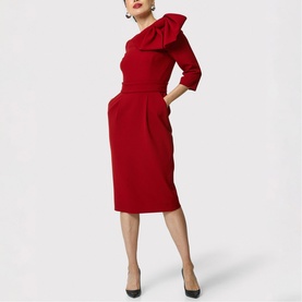 Isadora Garnet Red Embellished Dress