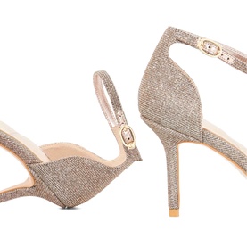 Mirror Embellished Heeled Sandals