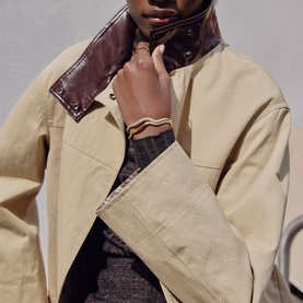 Molten Snow Ripple Hinged Bangle