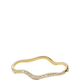 Molten Snow Ripple Hinged Bangle