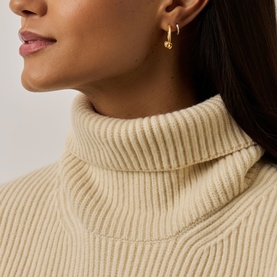Lucy Williams Pav&eacute; Knot Small Hoop Earrings