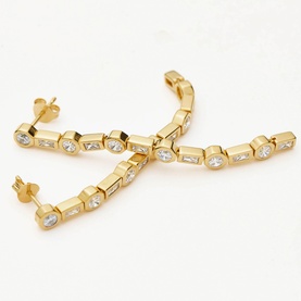 Lucy Williams Tennis Large Drop Earrings