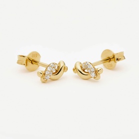 Molten Snow Stud Earrings