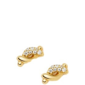 Molten Snow Stud Earrings