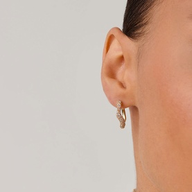 Molten Snow Small Hoop Earrings