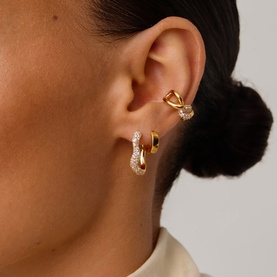 Molten Snow Small Hoop Earrings