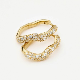 Molten Snow Small Hoop Earrings