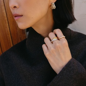 Molten Snow Stacking Ring