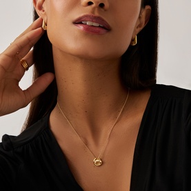 Lucy Williams Pav&eacute; Knot Pendant Necklace