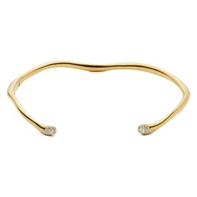 Molten Snow Torque Statement Necklace