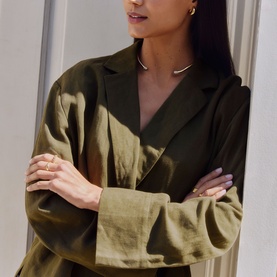 Molten Snow Torque Statement Necklace