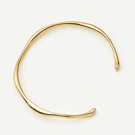 Molten Snow Torque Statement Necklace