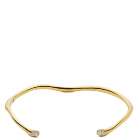 Molten Snow Torque Statement Necklace