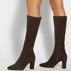 Simple Heeled Knee High Boots