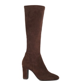 Simple Heeled Knee High Boots