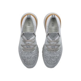 Knit Lace-Up Trainers