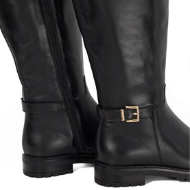 Tabbey Buckle Knee High Boots