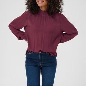Trine Ruffle Neck Blouse