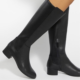 Tayla Wide Fit Stretch Knee High Boots