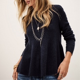 Salama Ribbed Peplum Sweater