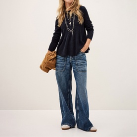 Salama Ribbed Peplum Sweater