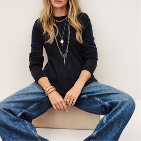 Salama Ribbed Peplum Sweater