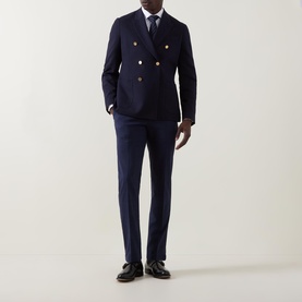 Check Double-Breasted Blazer