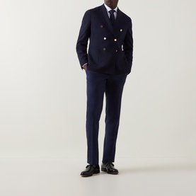 Check Double-Breasted Blazer