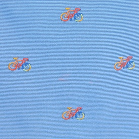 Bike Embroidered Silk Tie