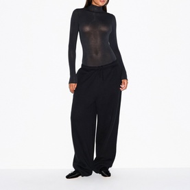 Long Sleeve Turtleneck Bodysuit Onyx