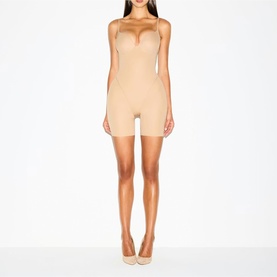 Butt And Hip Enhancing Mid Thigh Bodysuit Clay