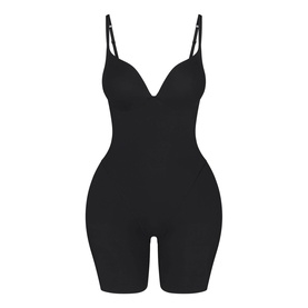 Butt And Hip Enhancing Mid Thigh Bodysuit Onyx