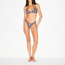 Triangle Bralette Shadow Snake Print